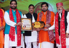 Acharya Hemanshu Ji Honoured with Lifetime Achievement Award at National Dharma Jyotish Sammelan 2026 in Lucknow