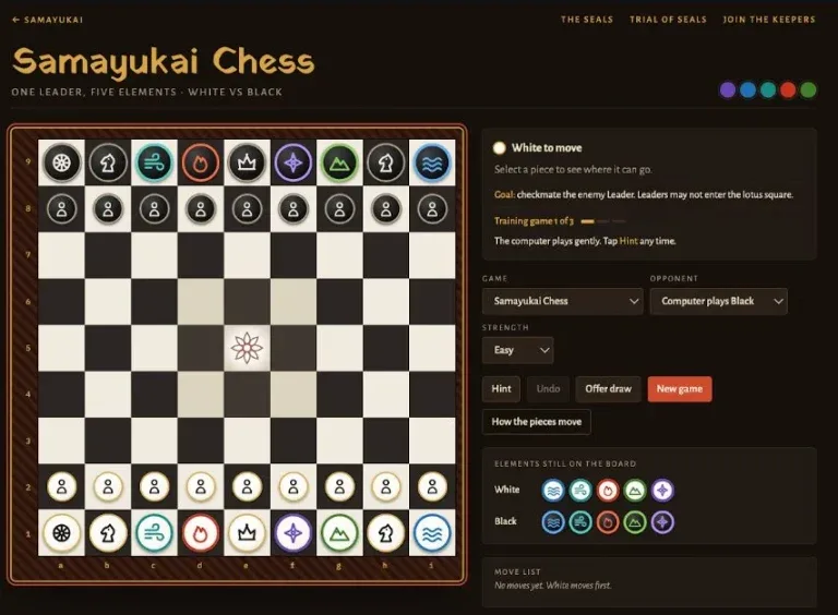 Samayukai Chess: A Game for the Restless Mind