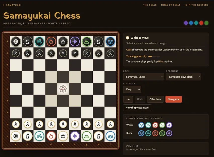 Samayukai Chess: A Game for the Restless Mind